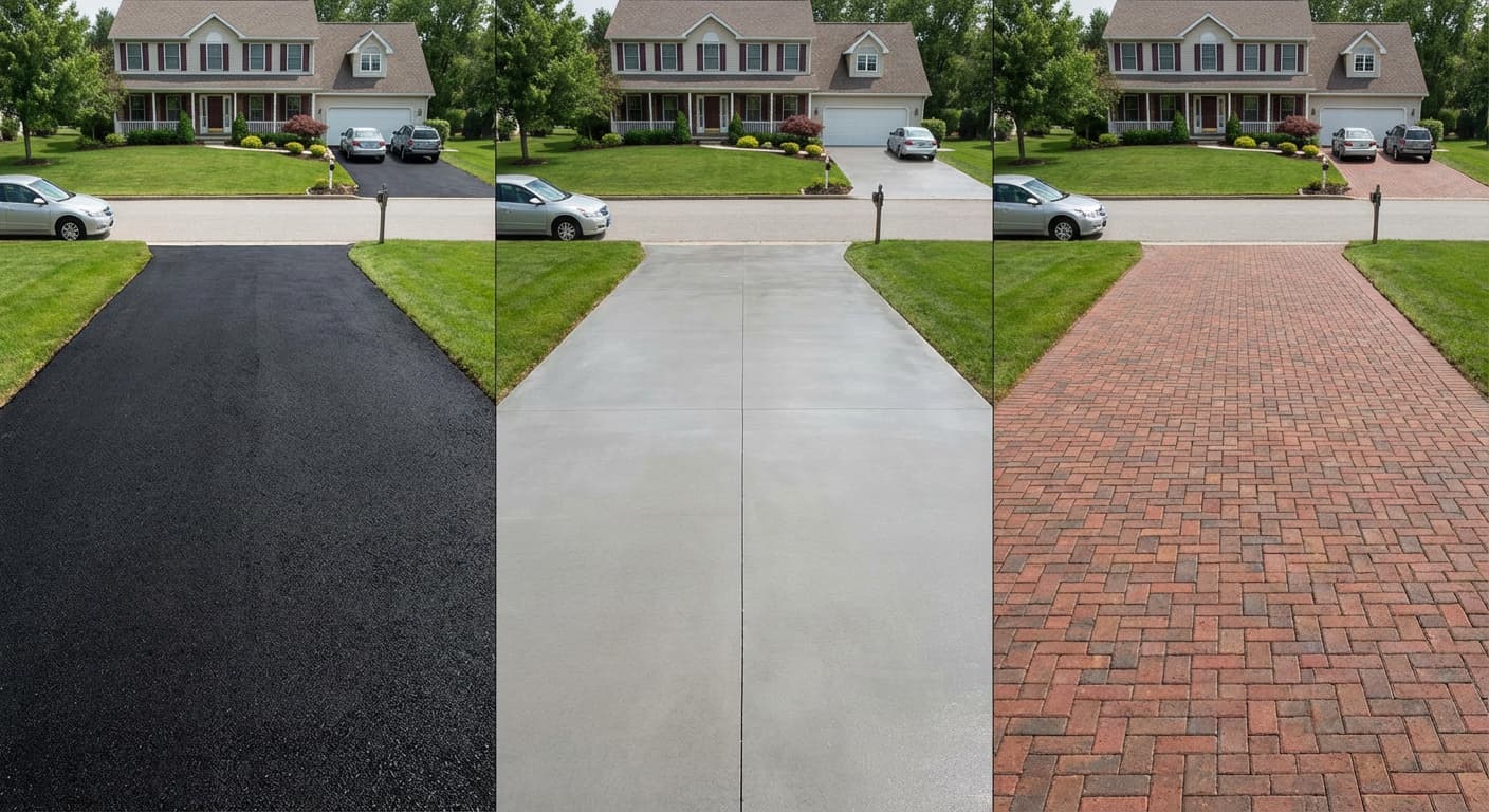 New Driveway Installation in NJ: Asphalt vs. Concrete vs. Pavers