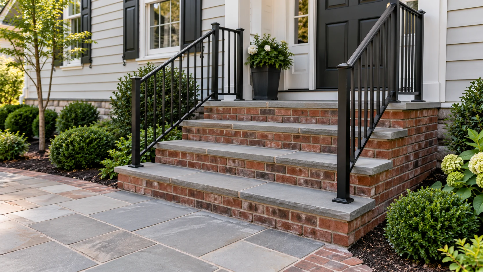 Generated design inspiration: Brick entry steps